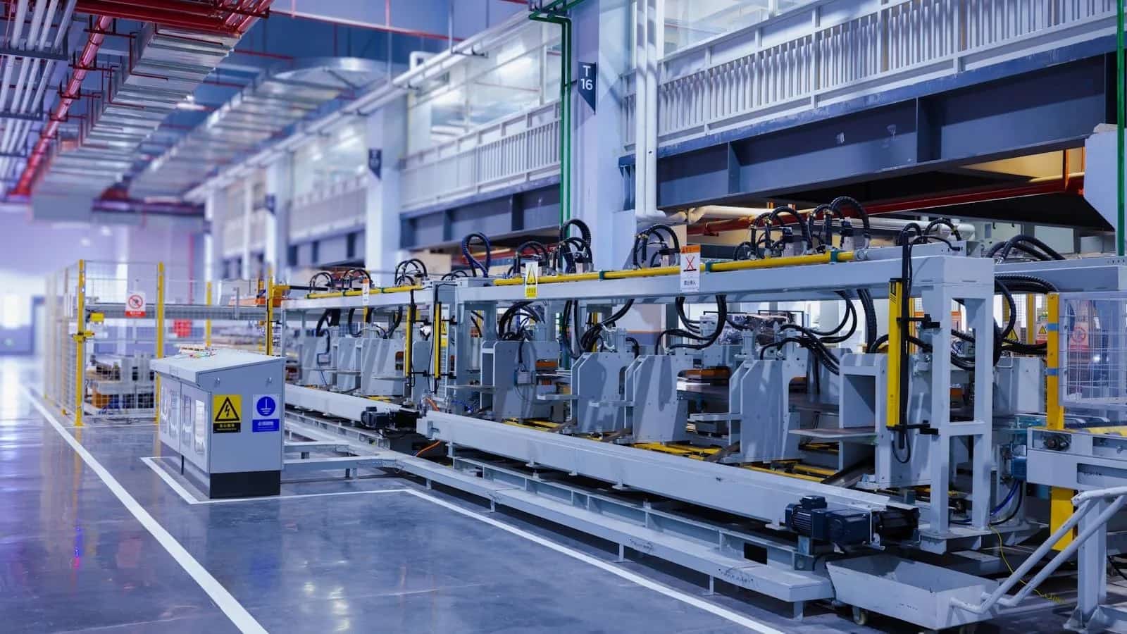 Automated production line at the VTEKE factory in Istanbul