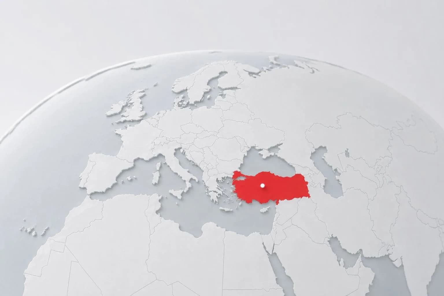 Map showing VTEKE's production base in Türkiye and its export regions